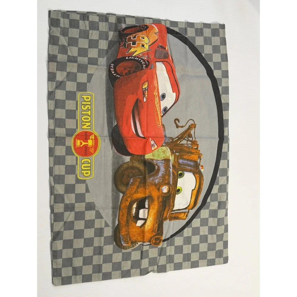 Disney Pixar Cars Sheet Set Grey Lightning McQueen Mater Piston Cup Twin 4pc
